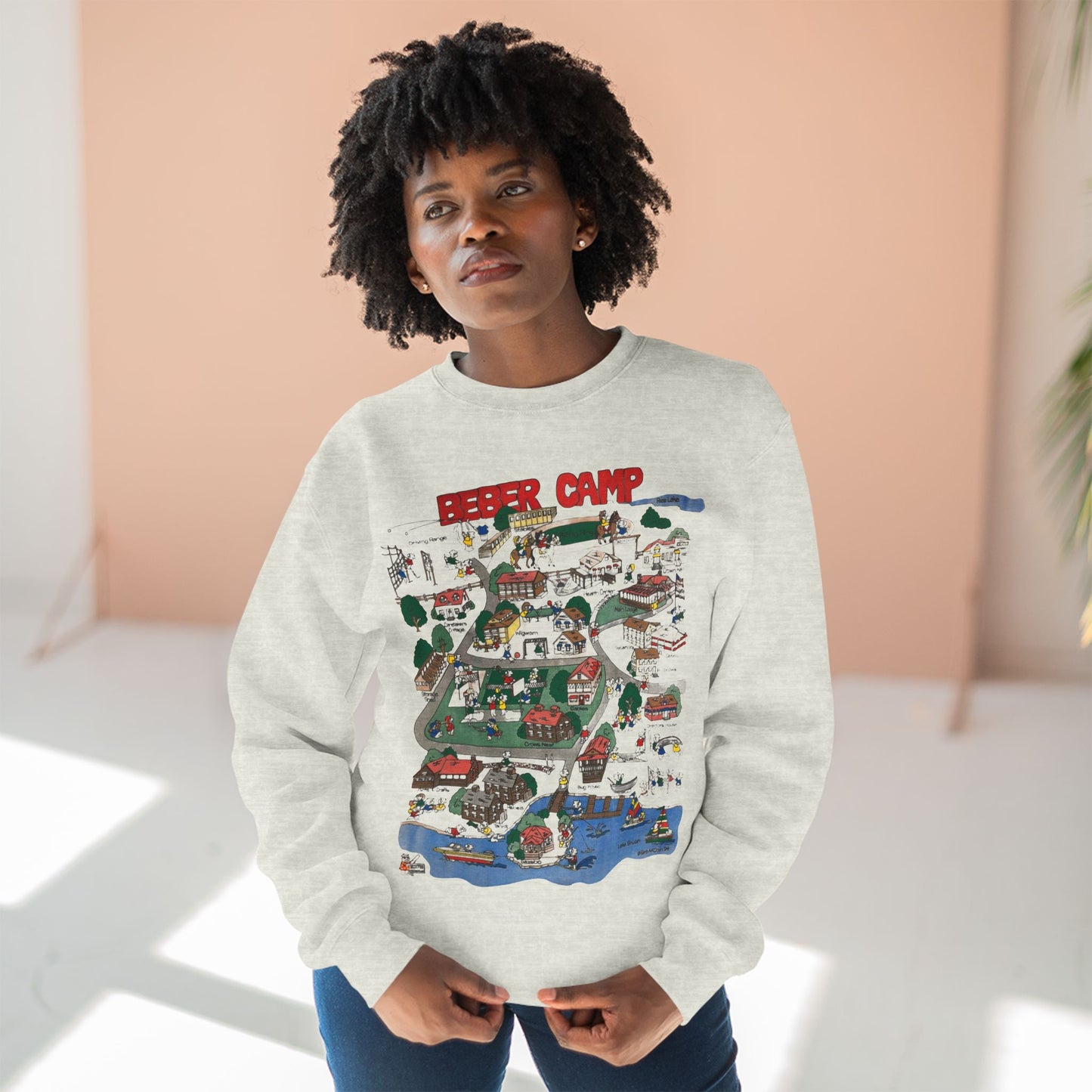 90's Beber Map Crewneck