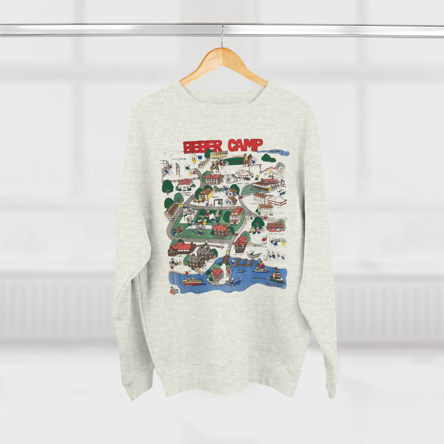 90's Beber Map Crewneck