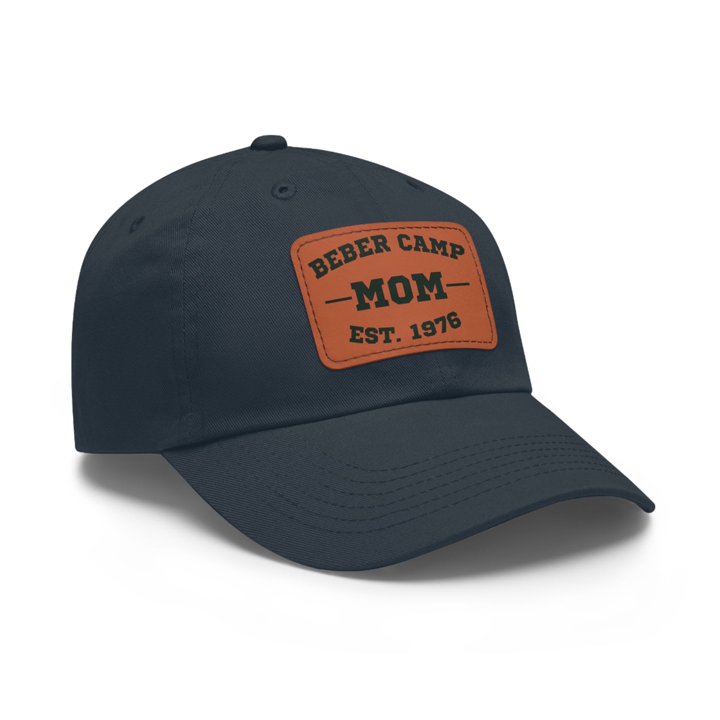 Mom Hat with Leather Patch