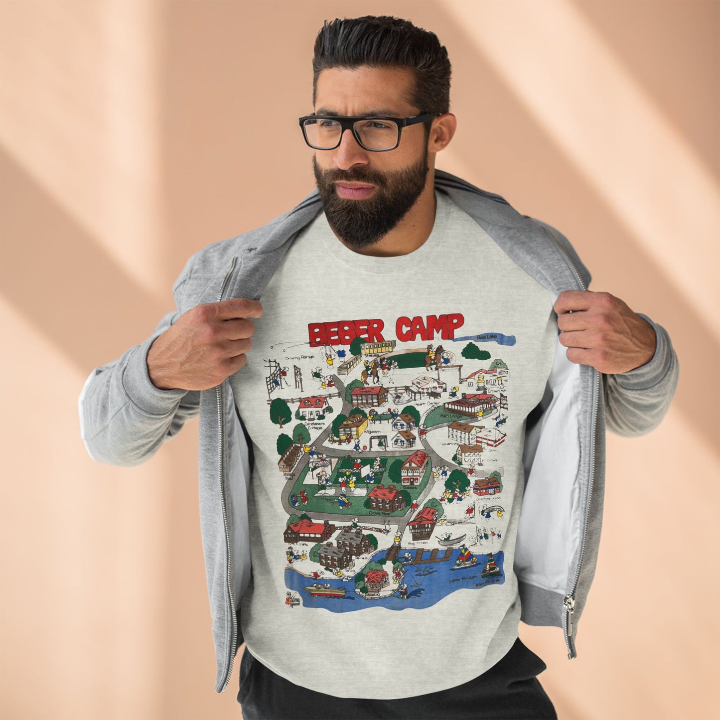 90's Beber Map Crewneck