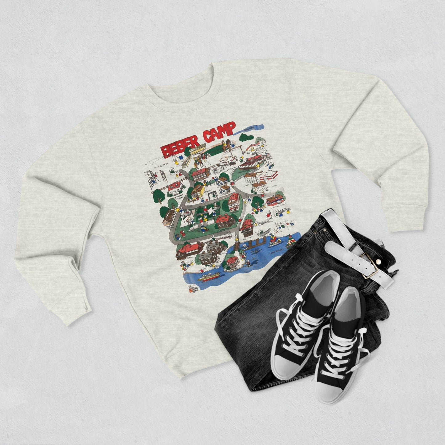 90's Beber Map Crewneck