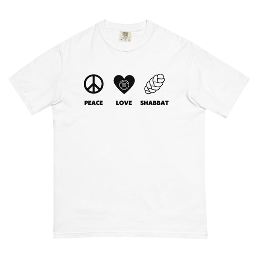 Peace Love Shabbat Adult T-Shirt