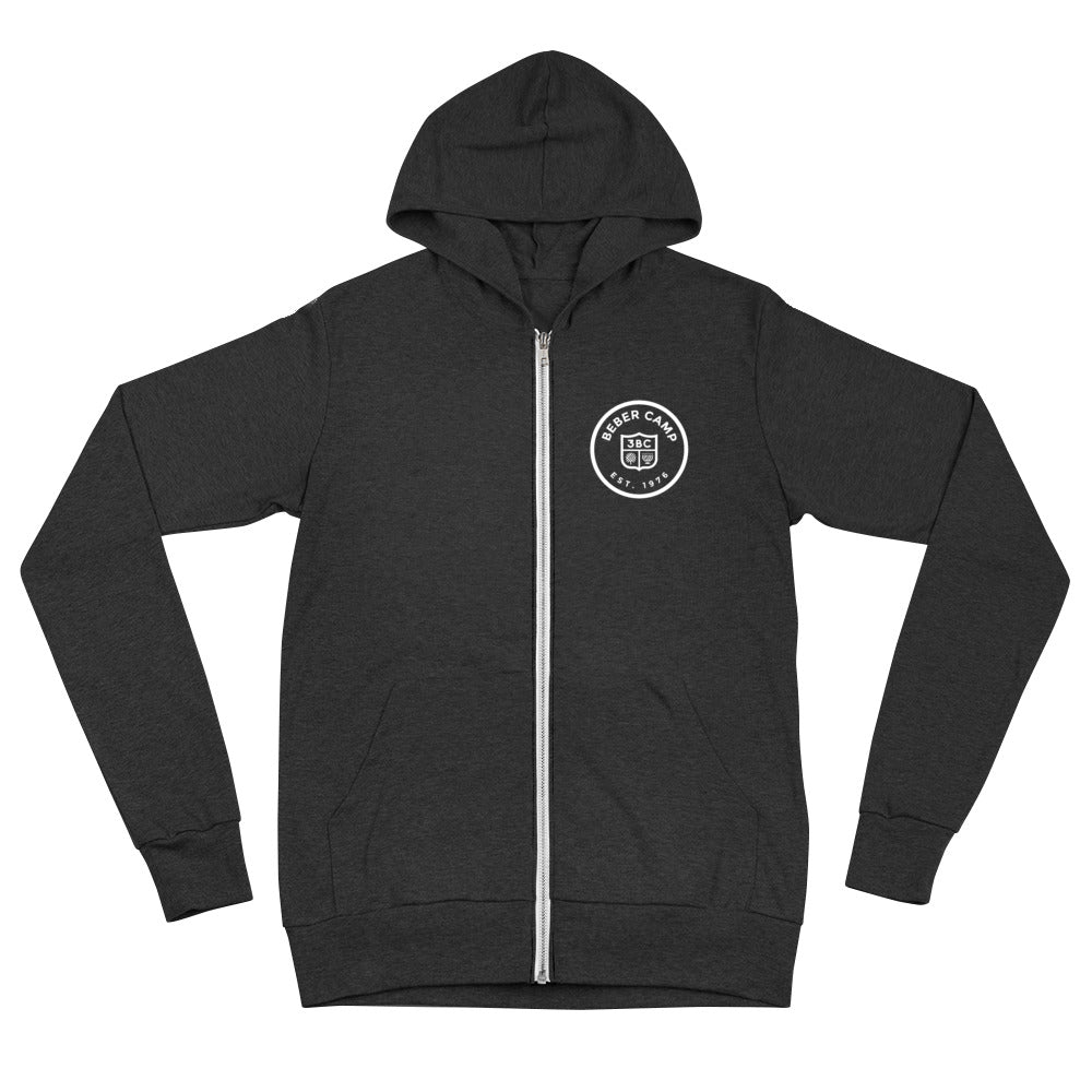 Beber Camp Logo Unisex Zip Hoodie