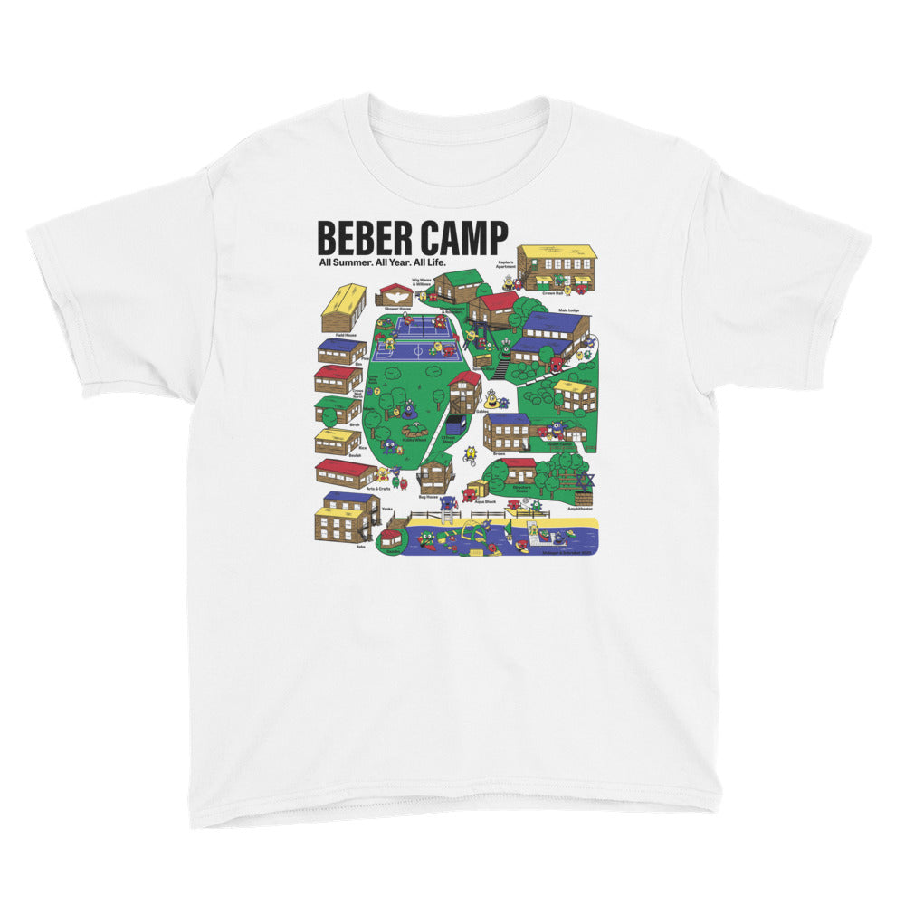 Beber Camp Map Unisex Youth T-Shirt