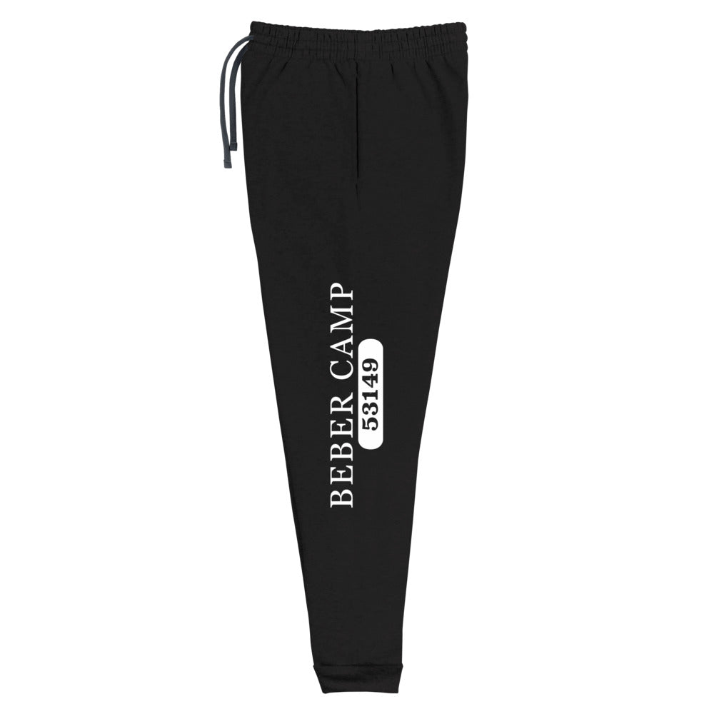 53149 White Print Unisex Adult Joggers
