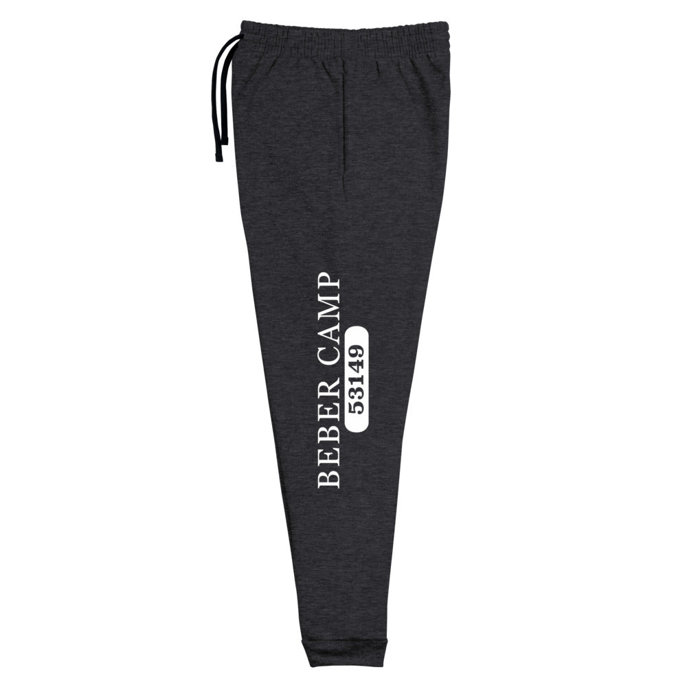 53149 White Print Unisex Adult Joggers