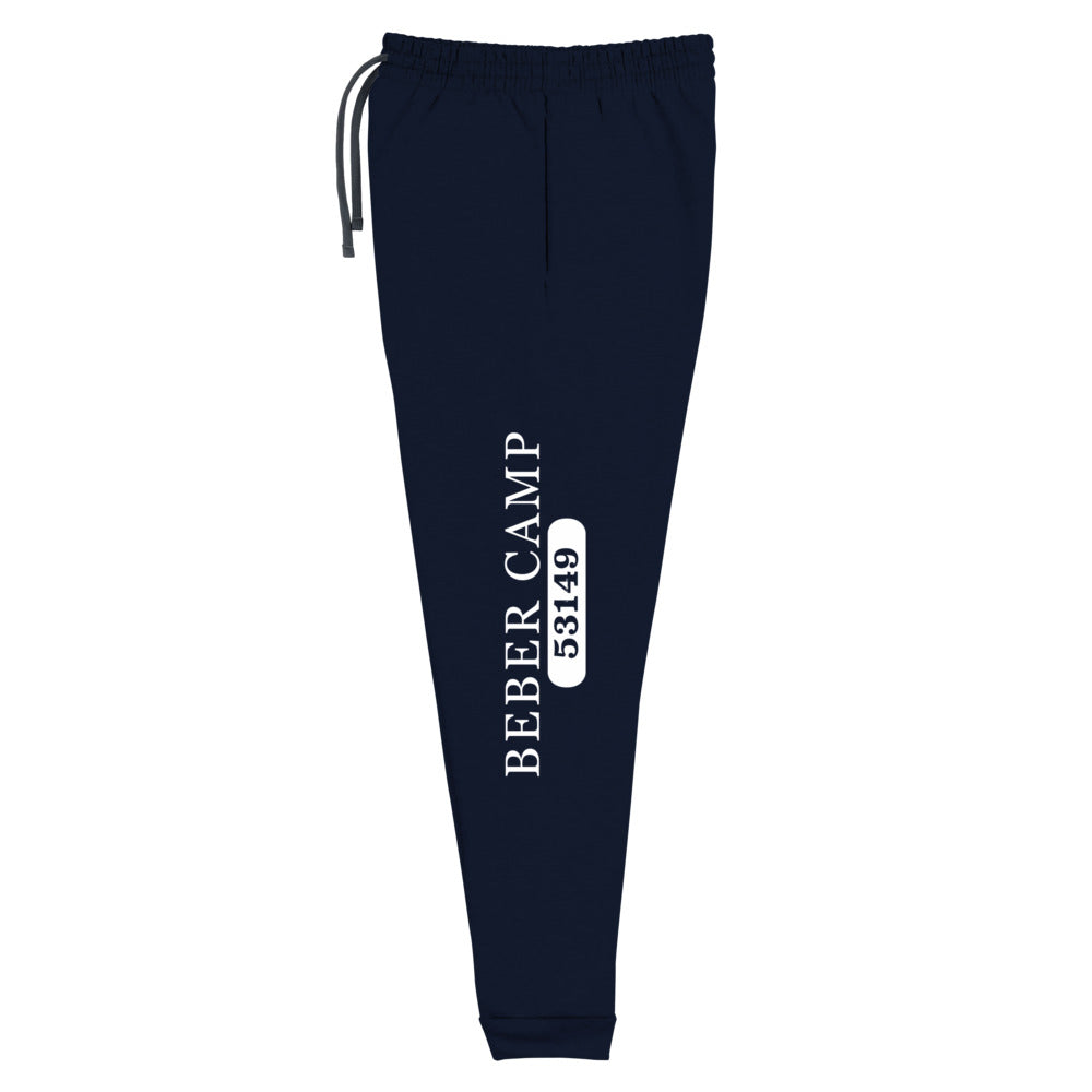 53149 White Print Unisex Adult Joggers