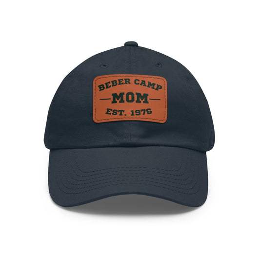 Mom Hat with Leather Patch