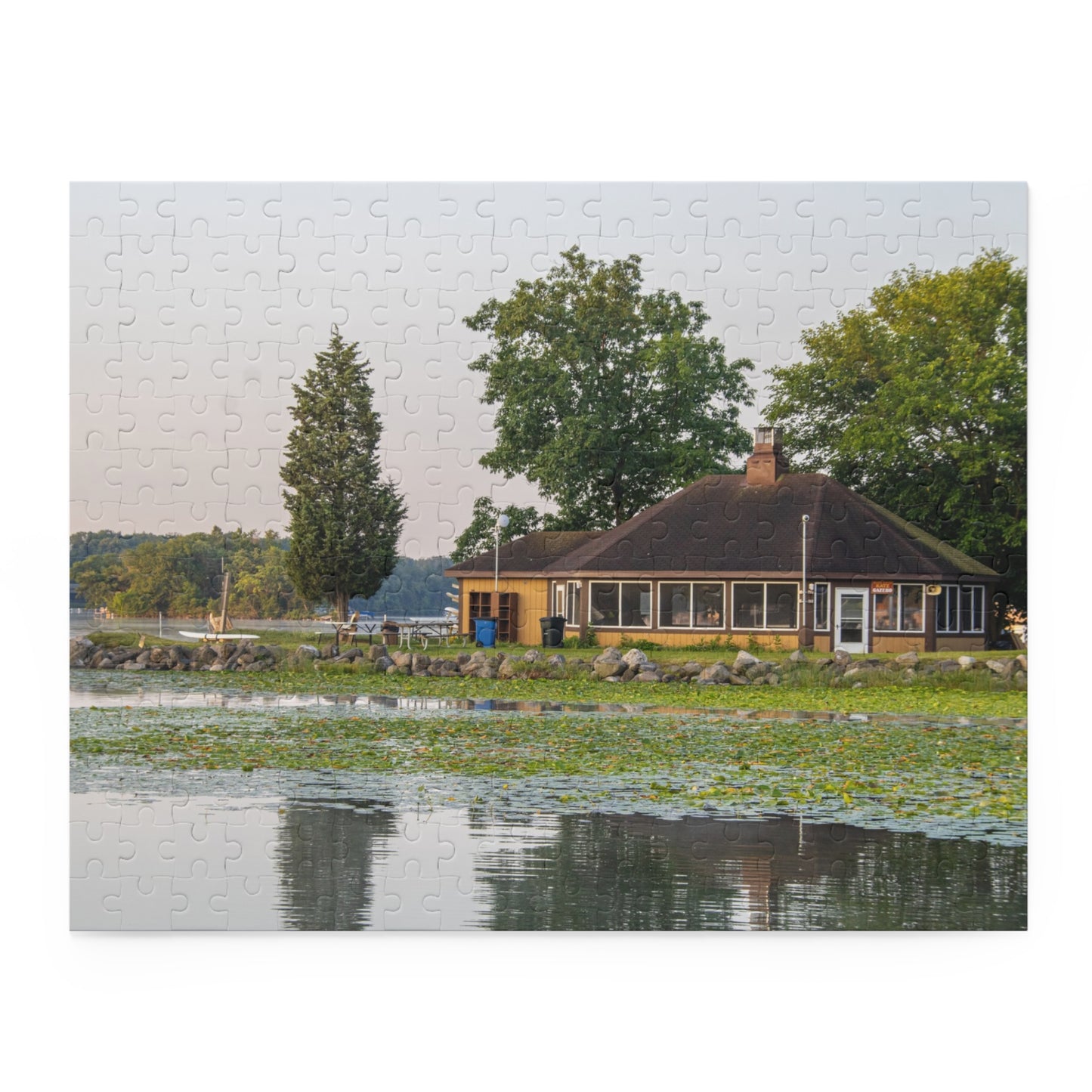 Gazebo on Beulah at Sunset Puzzle (252-Piece)