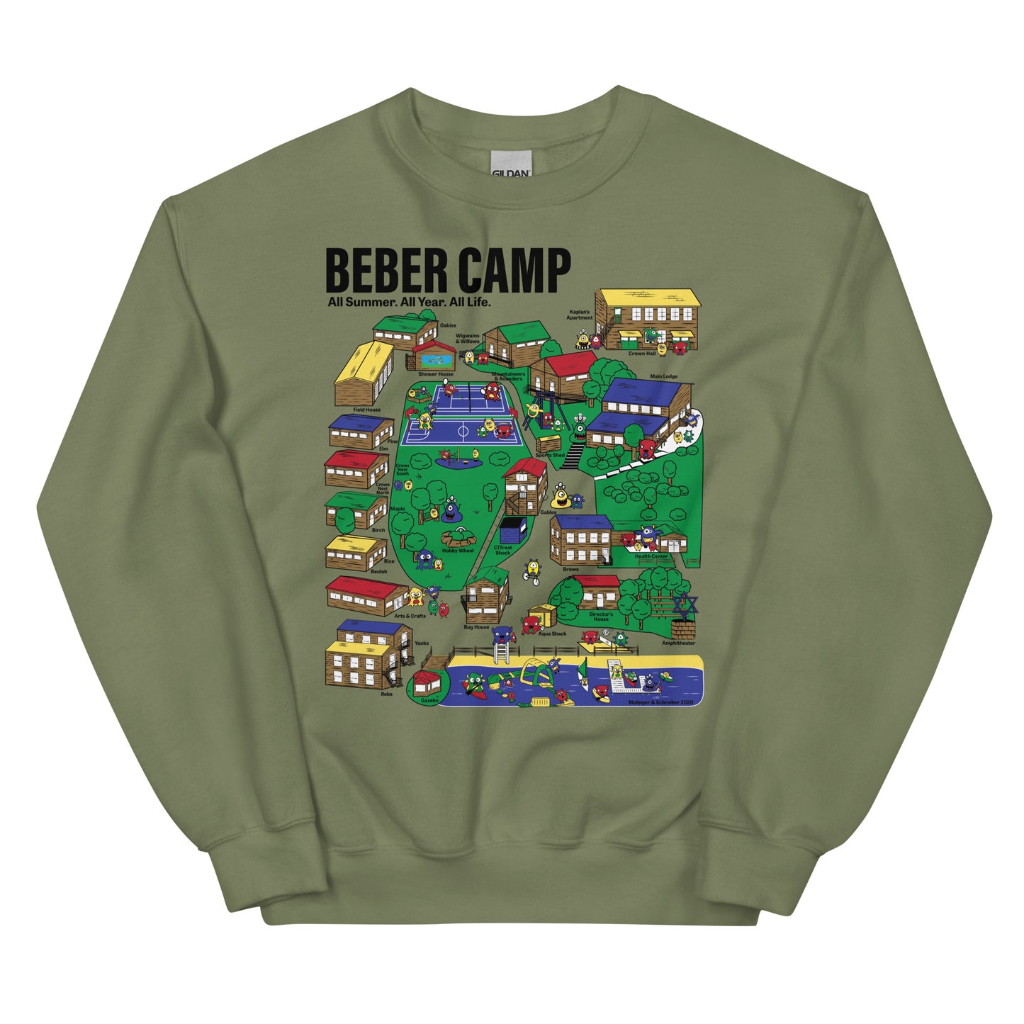 Beber Camp Map (Updated 2023) Unisex Sweatshirt