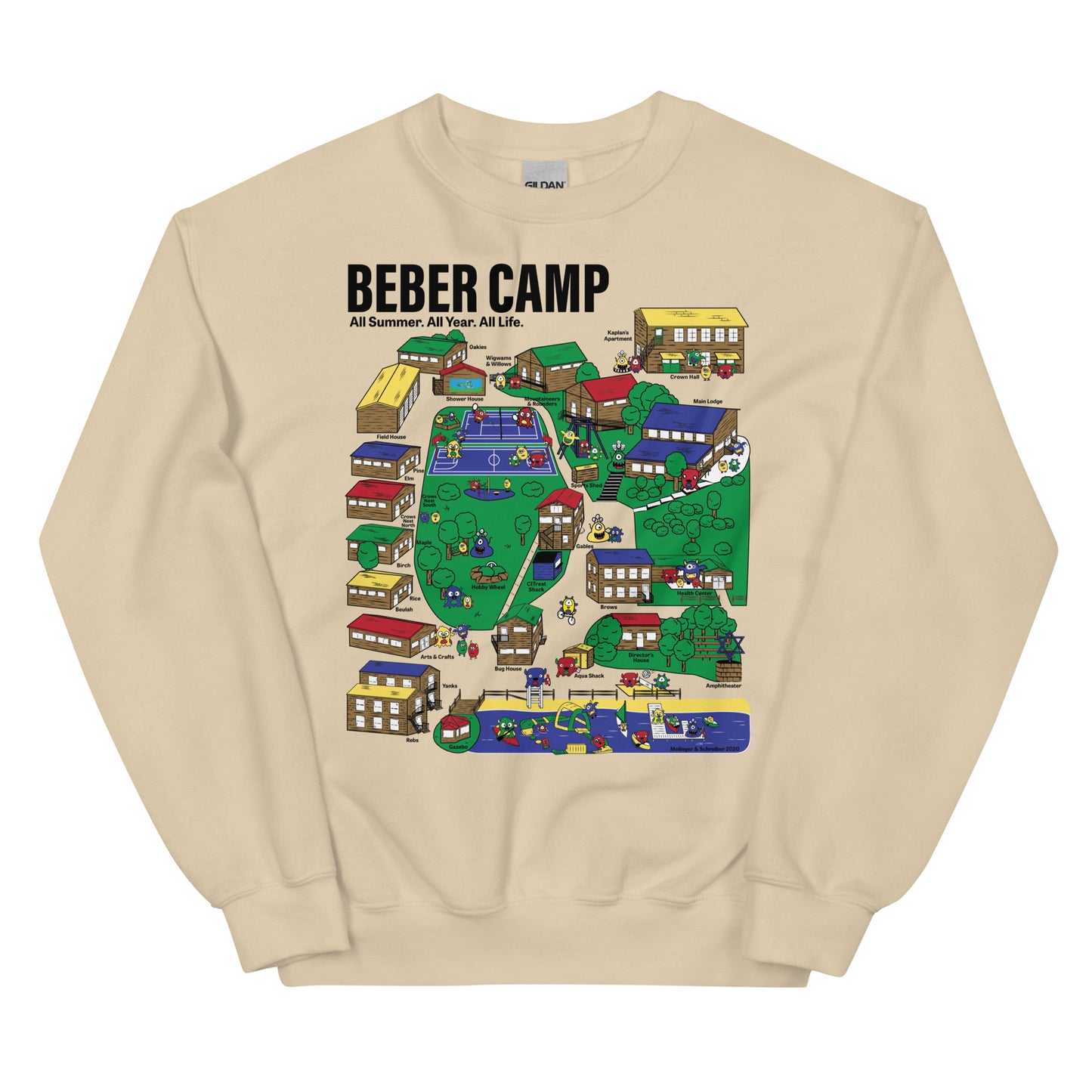 Beber Camp Map (Updated 2023) Unisex Sweatshirt