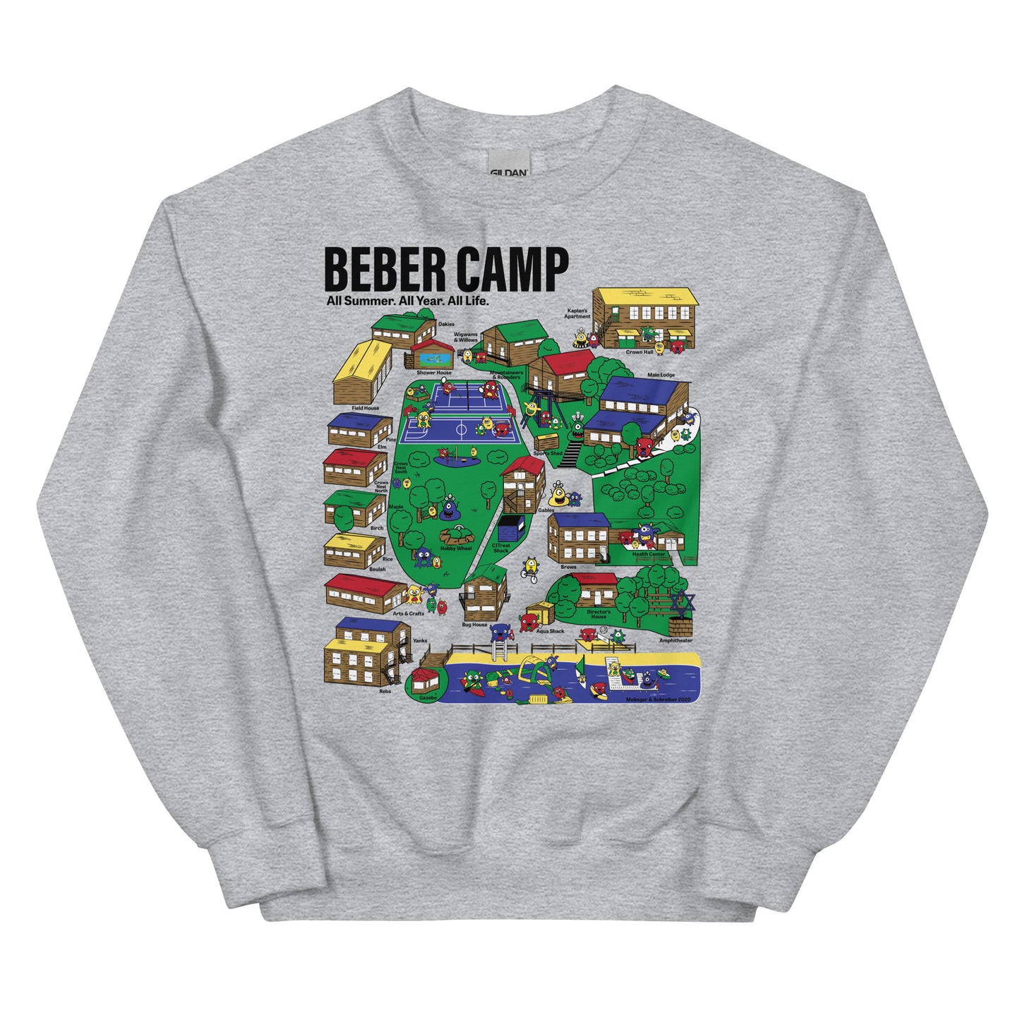 Beber Camp Map (Updated 2023) Unisex Sweatshirt