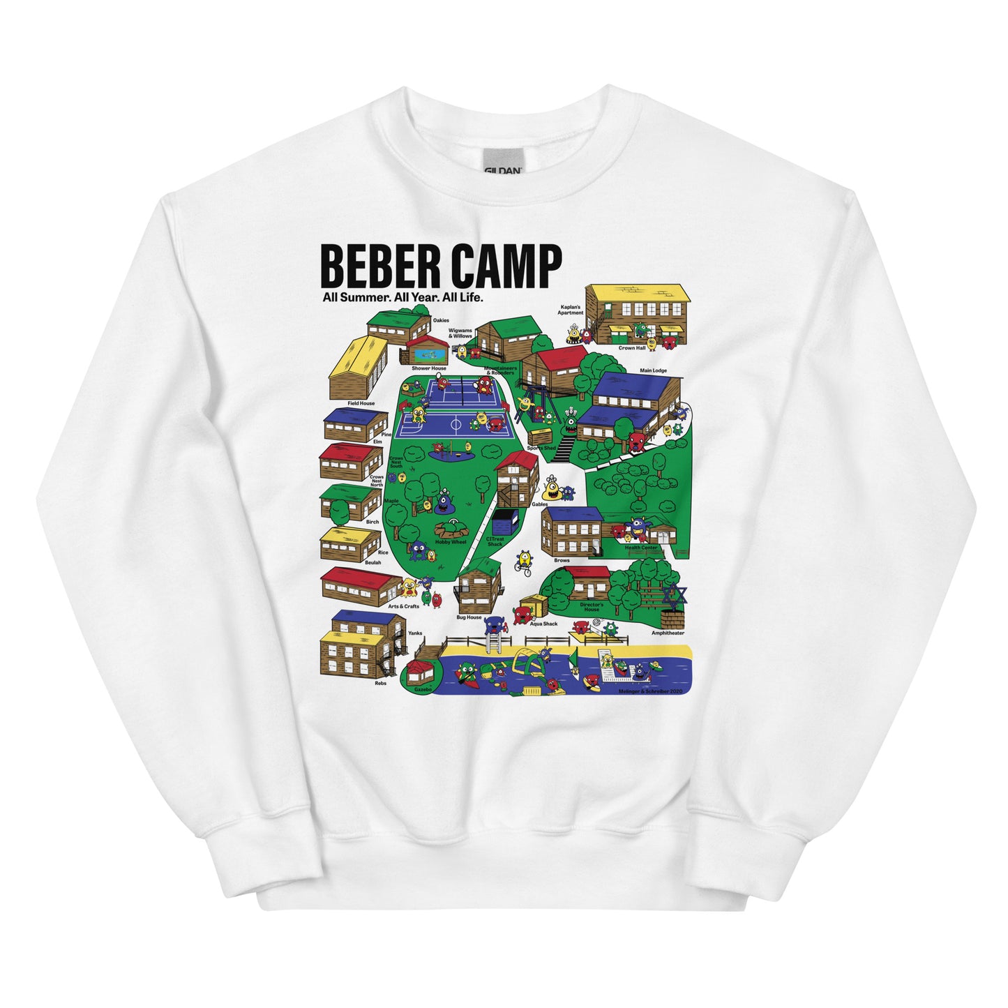 Beber Camp Map (Updated 2023) Unisex Sweatshirt