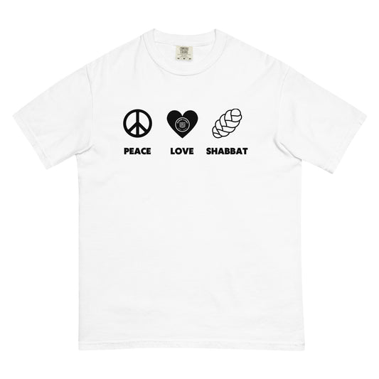 Peace Love Shabbat Adult T-Shirt