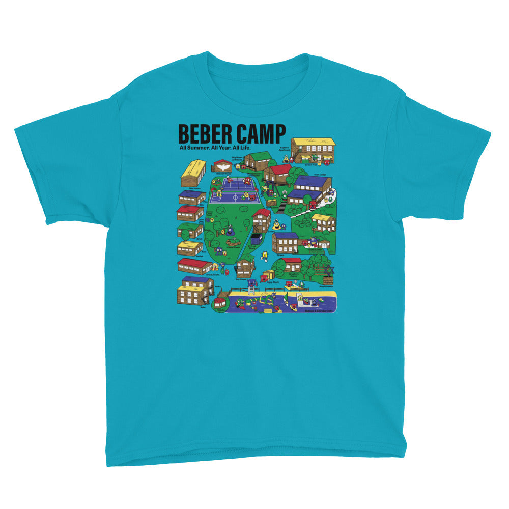 Beber Camp Map Unisex Youth T-Shirt