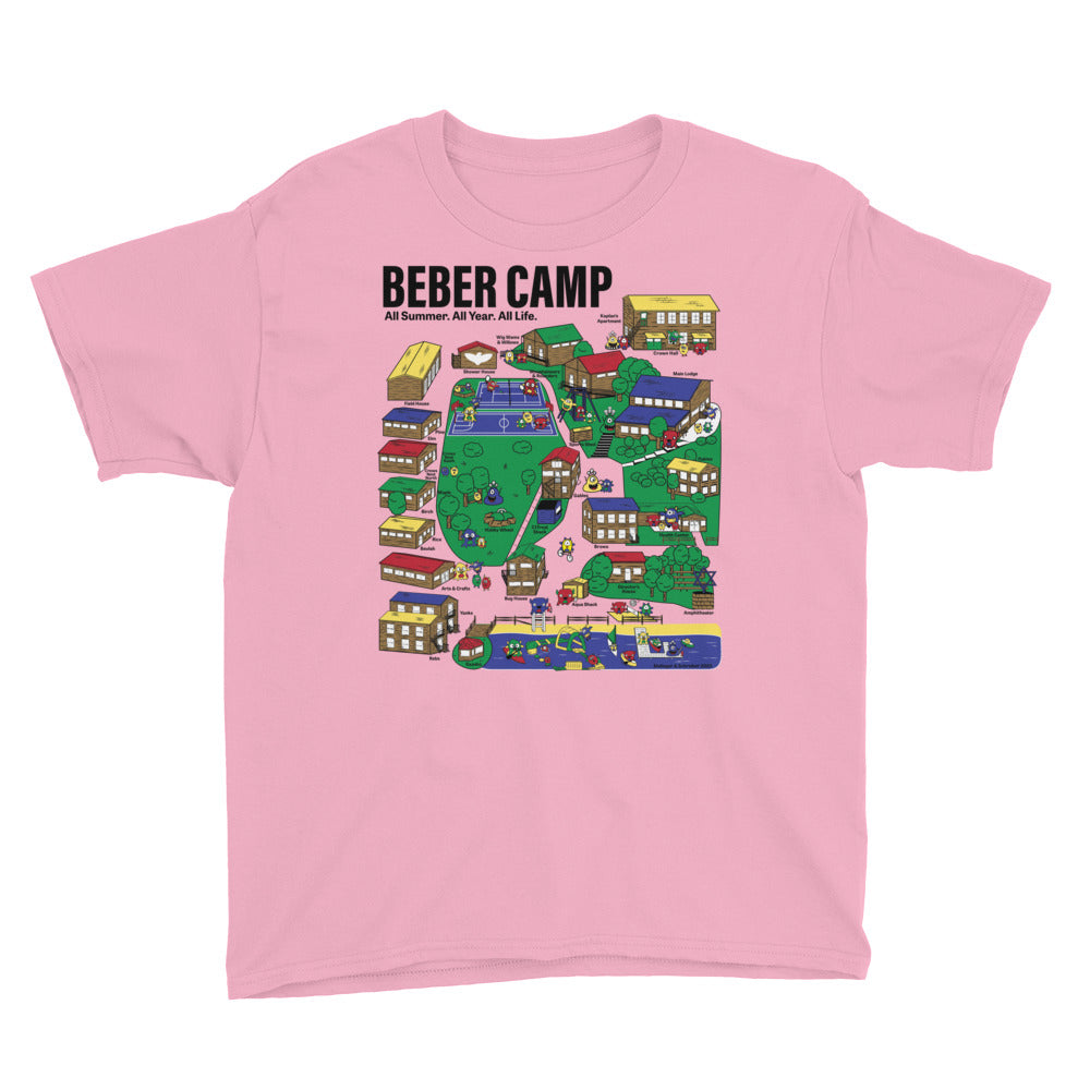 Beber Camp Map Unisex Youth T-Shirt